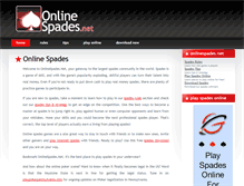 Tablet Screenshot of onlinespades.net